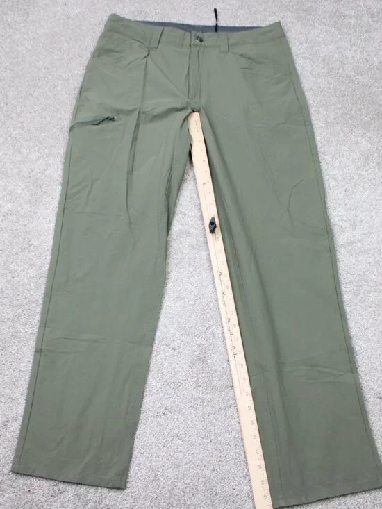Patagonia Quandary Pants Mens 34x32 Green Cargo Pocket Drawstring Nylon Stretch - Picture 2 of 14